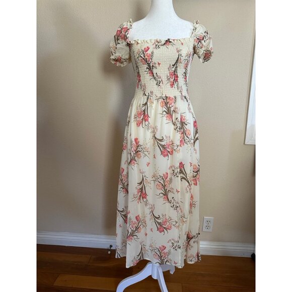 Reformation Inka Floral Tulip Midi Dress - Picture 1 of 9